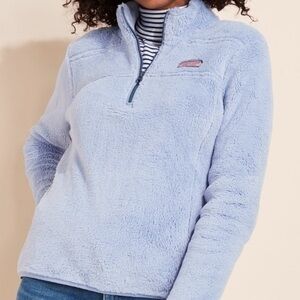 Vineyard Vines Plush Teddy Classic Shep Shirt Size Small NWOT IN Blue Fleece